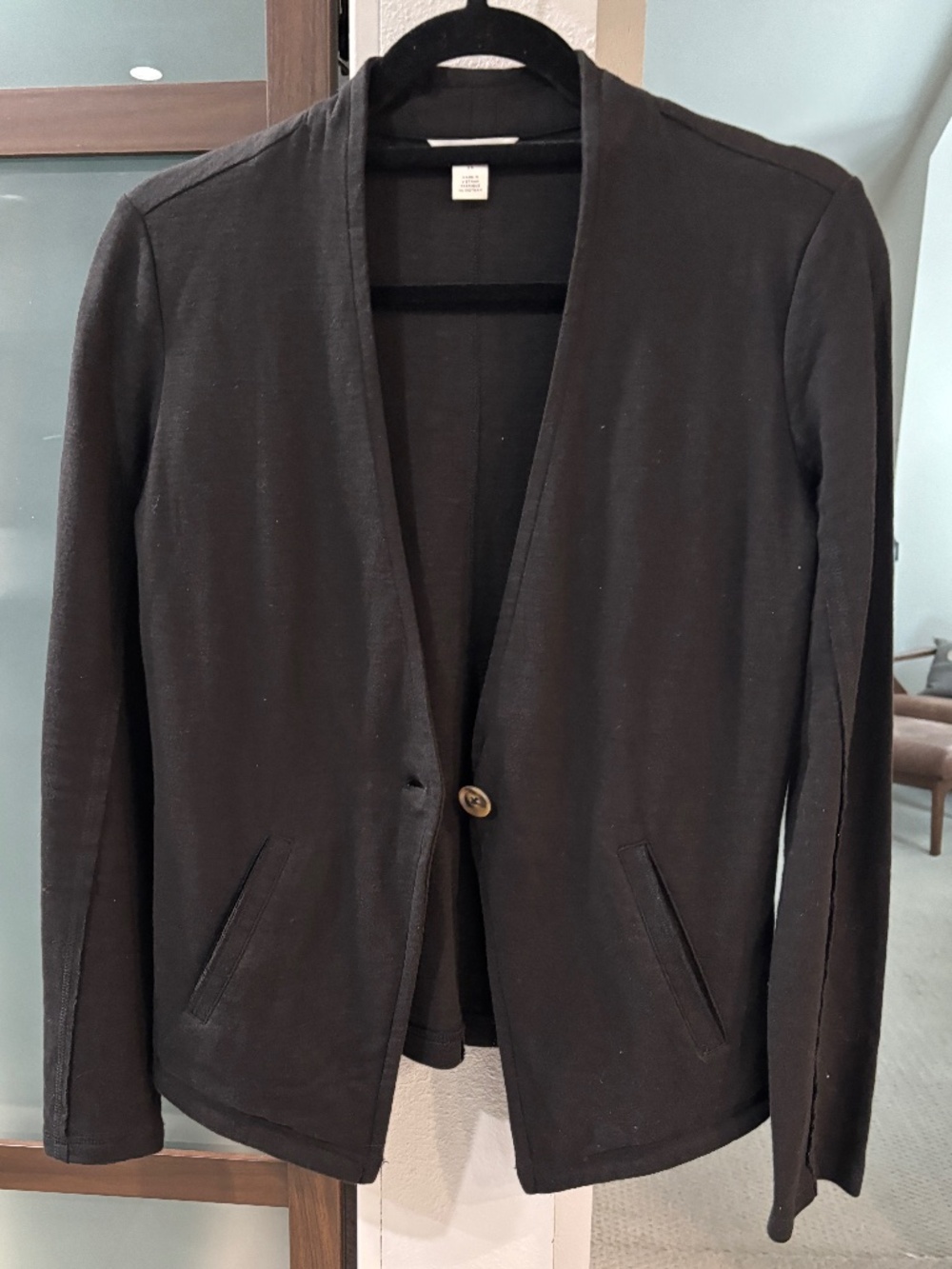 Caslon Single-button Knit Blazer - Black XS - Picture 4 of 10